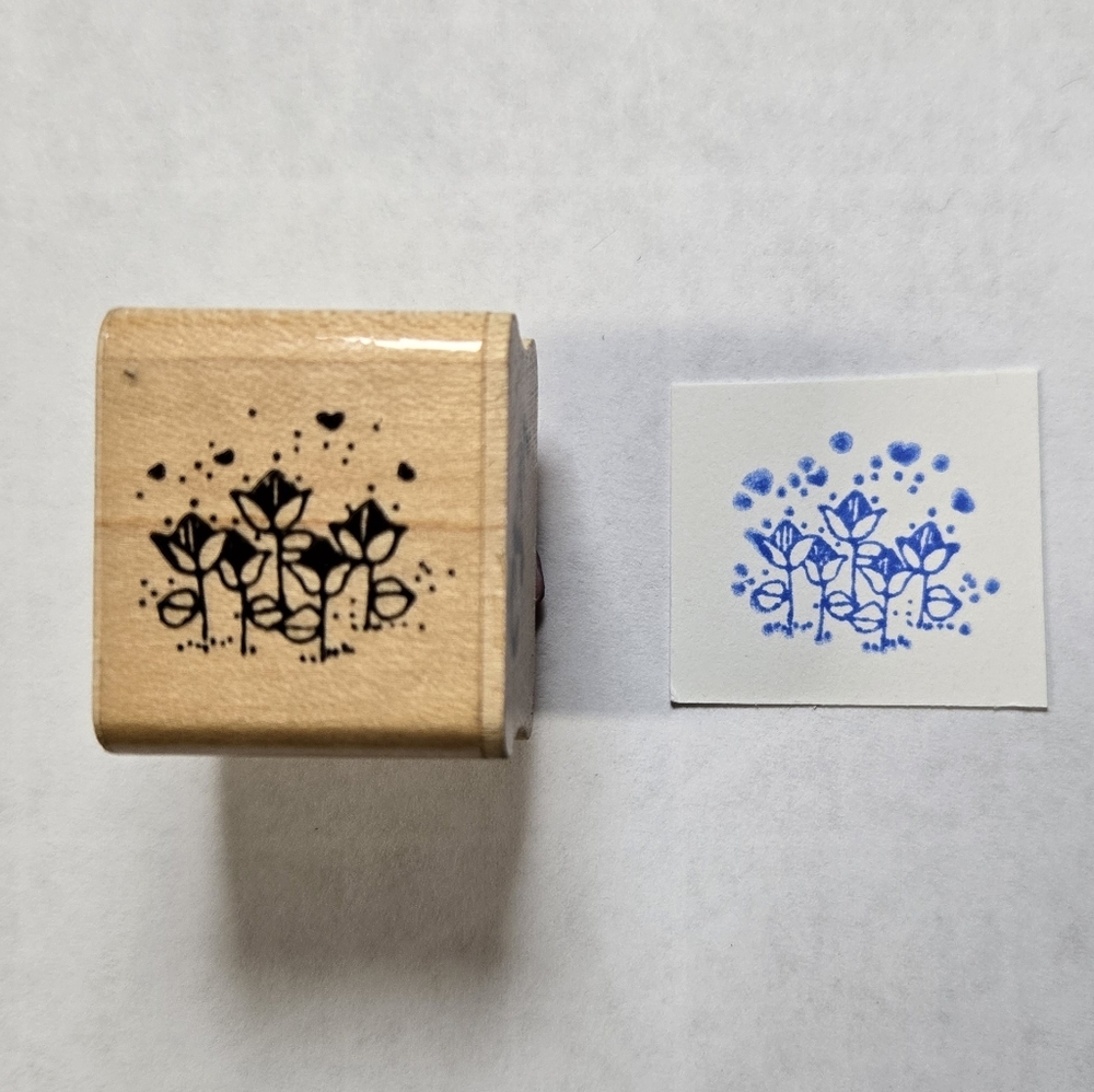 Blossom Bunch Design - D.O.T.S. - Wood Mounted Rubber Craft Stamp